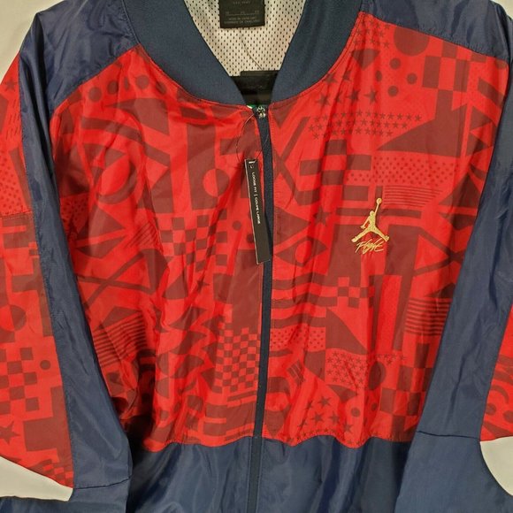 Air Jordan Flight Legacy FIBA Jacket Red/White/Blue CJ9082-451 Men’s Size XL NWT - Picture 2 of 11